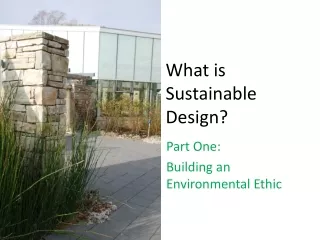 What is Sustainable Design?