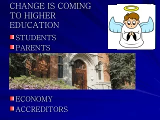 CHANGE IS COMING TO HIGHER EDUCATION