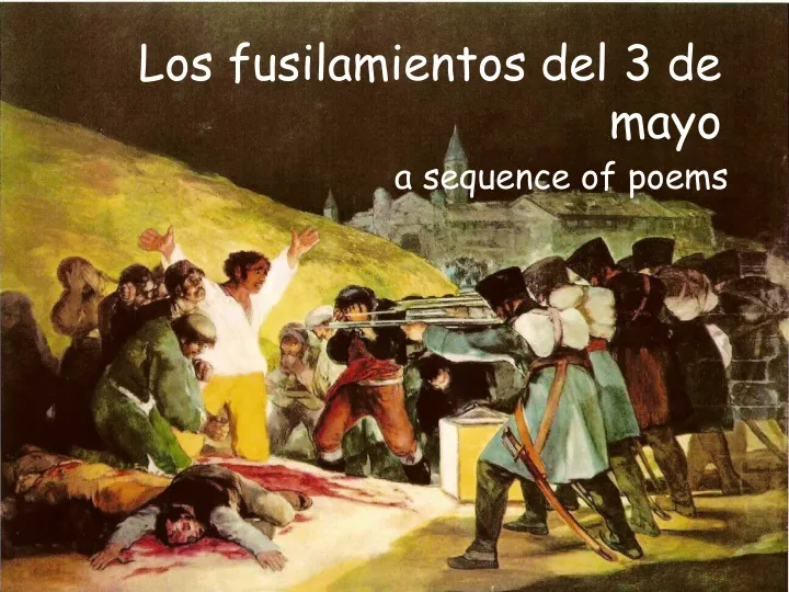 los fusilamientos del 3 de mayo