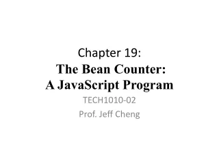 Chapter 19:  The Bean Counter: A JavaScript Program