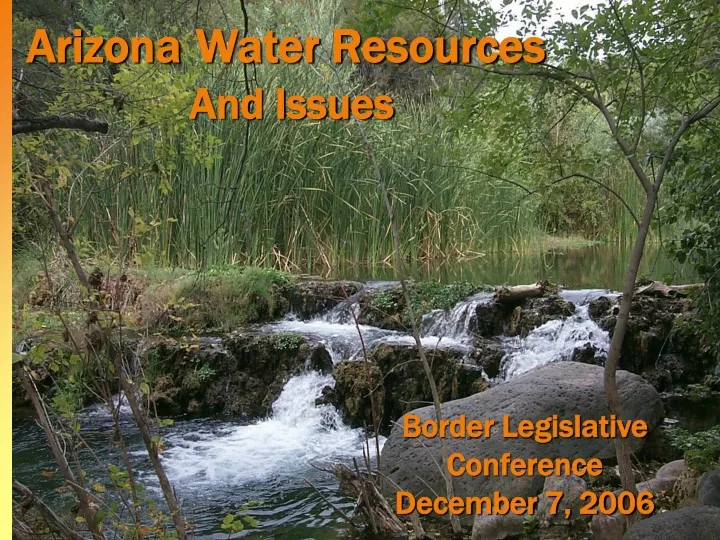 arizona water resources and issues