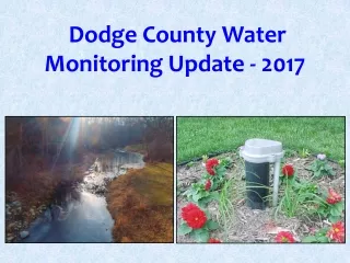 Dodge County Water Monitoring Update - 2017