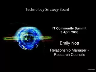 Emily Nott Relationship Manager -  Research Councils