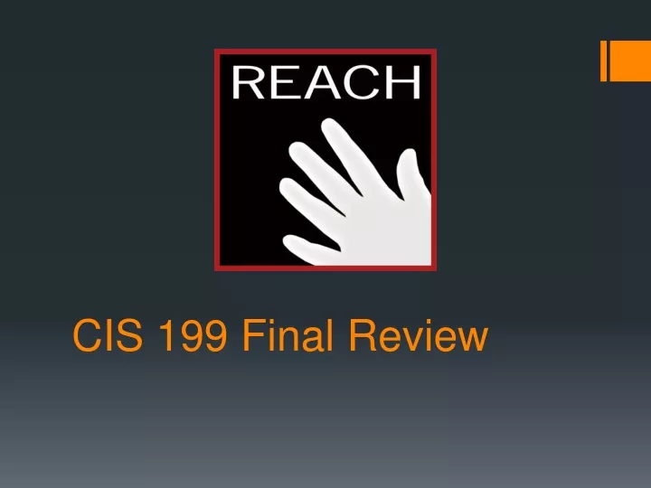 cis 199 final review