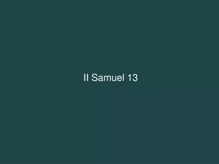 ii samuel 13