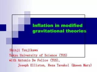 Inflation in modified gravitational theories