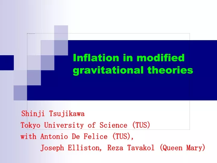 inflation in modified gravitational theories