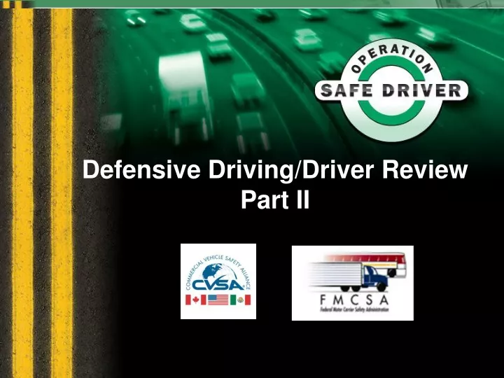 defensive driving driver review part ii