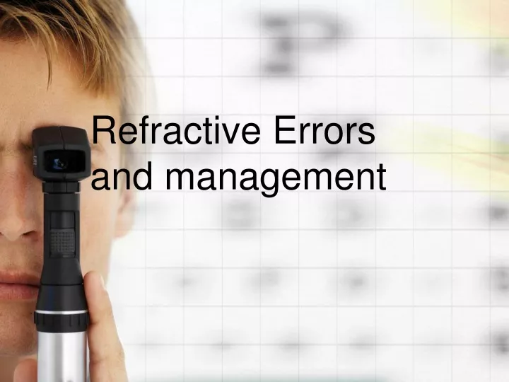 refractive e rror s and management