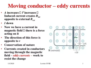 Moving conductor – eddy currents