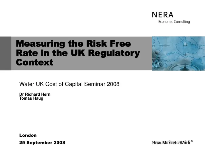 measuring the risk free rate in the uk regulatory context
