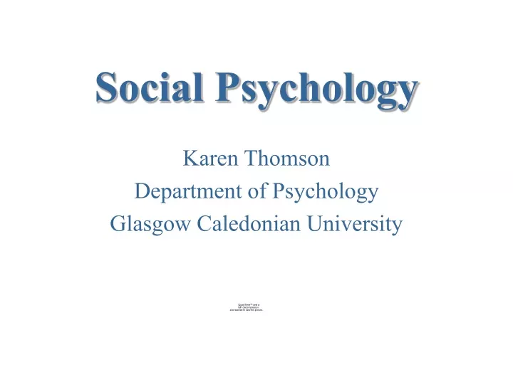 social psychology