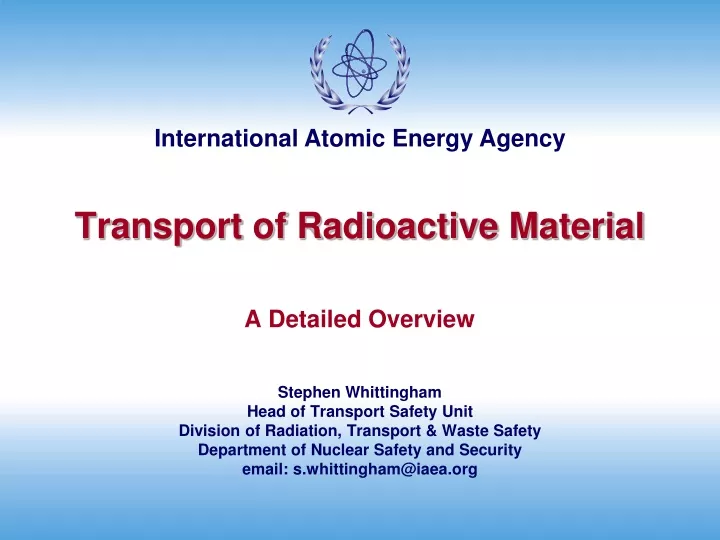 transport of radioactive material a detailed overview