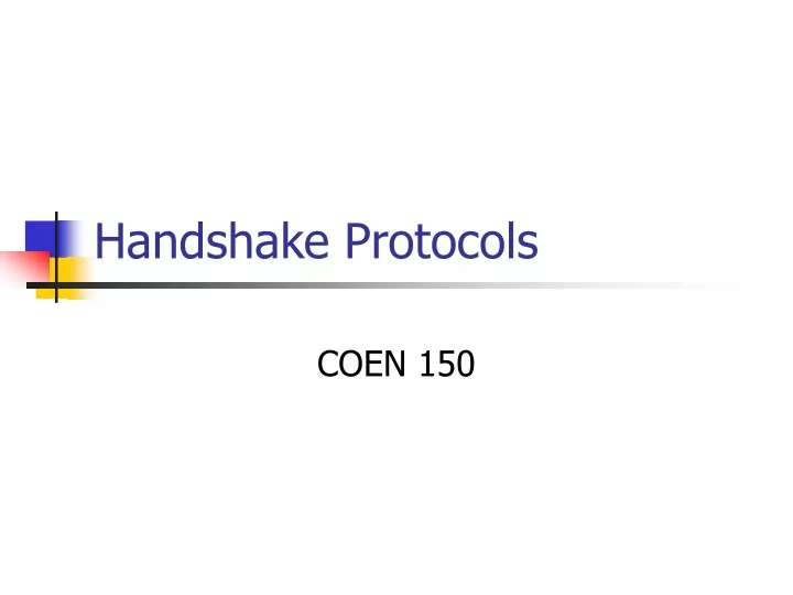 handshake protocols