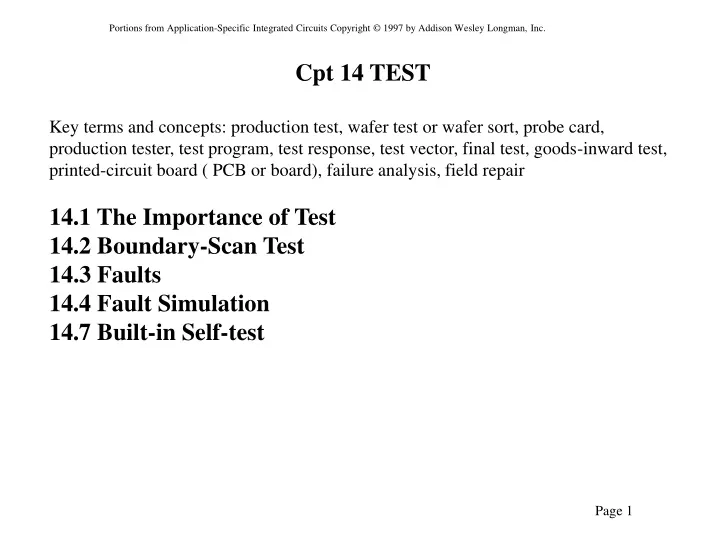 cpt 14 test key terms and concepts production