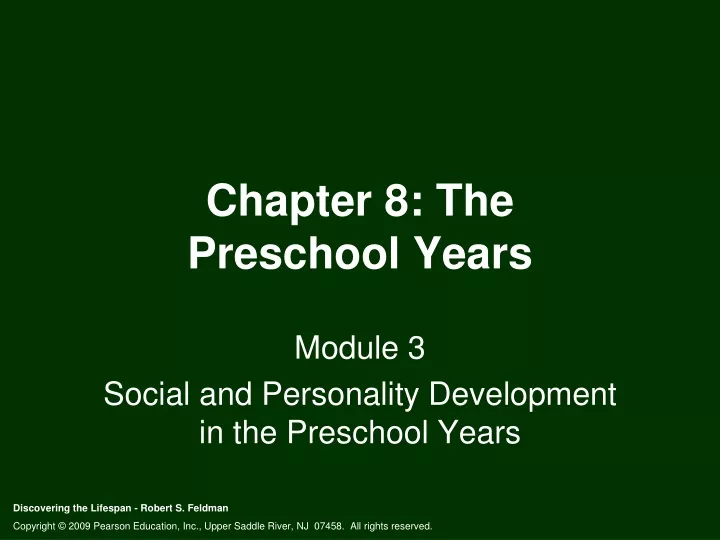 chapter 8 the preschool years