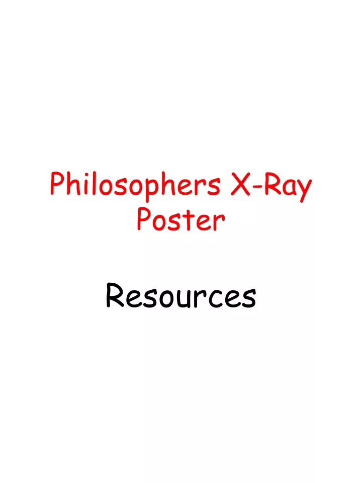philosophers x ray poster