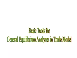 Basic Tools for General Equilibrium Analyses in Trade Model
