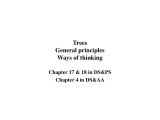 Trees General principles Ways of thinking