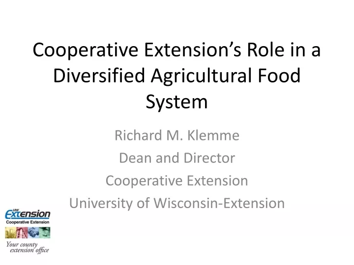 cooperative extension s role in a diversified agricultural food system