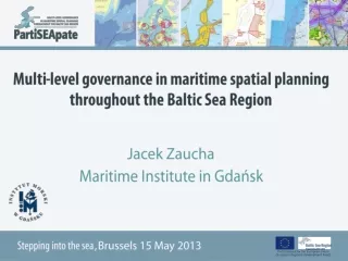 Multi-level governance in maritime spatial planning throughout the Baltic Sea Region