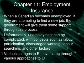 Chapter 11: Employment Insurance