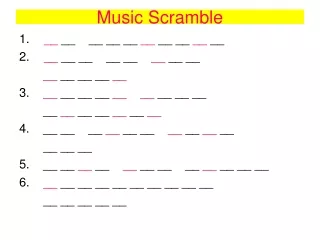 Music Scramble
