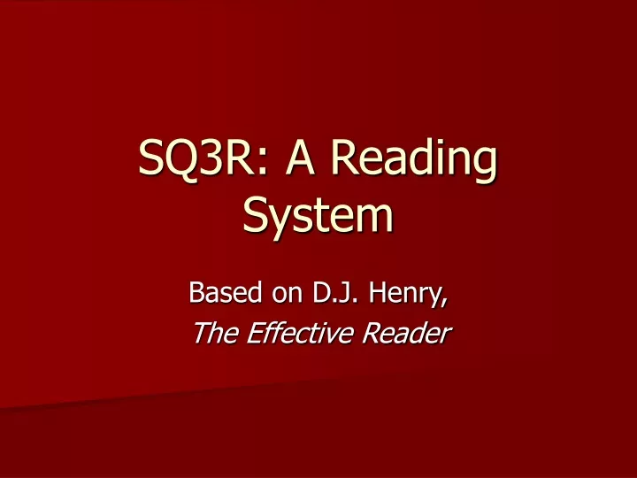 sq3r a reading system