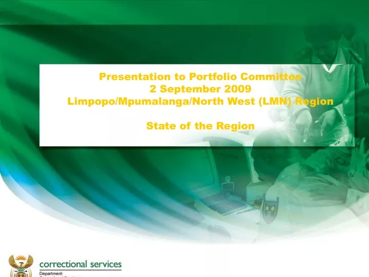 presentation to portfolio committee 2 september