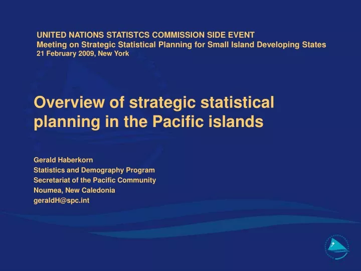 united nations statistcs commission side event