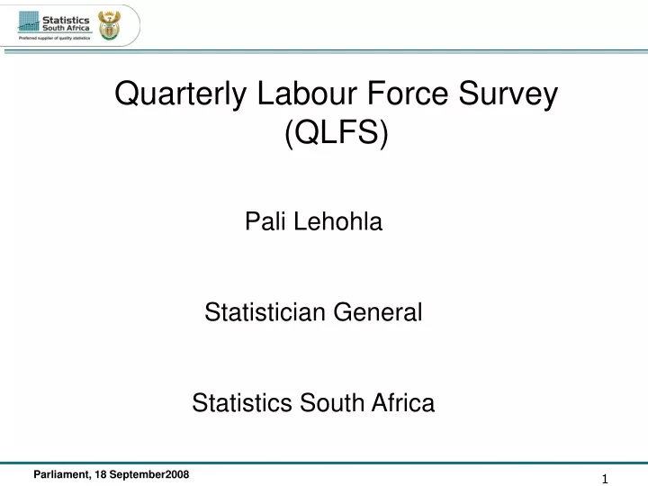 quarterly labour force survey qlfs