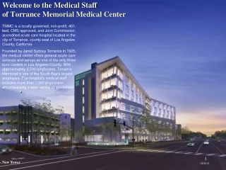 Welcome to the Medical Staff  of Torrance Memorial Medical Center