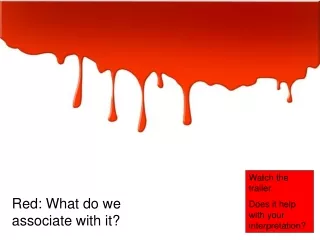Red: What do we associate with it?