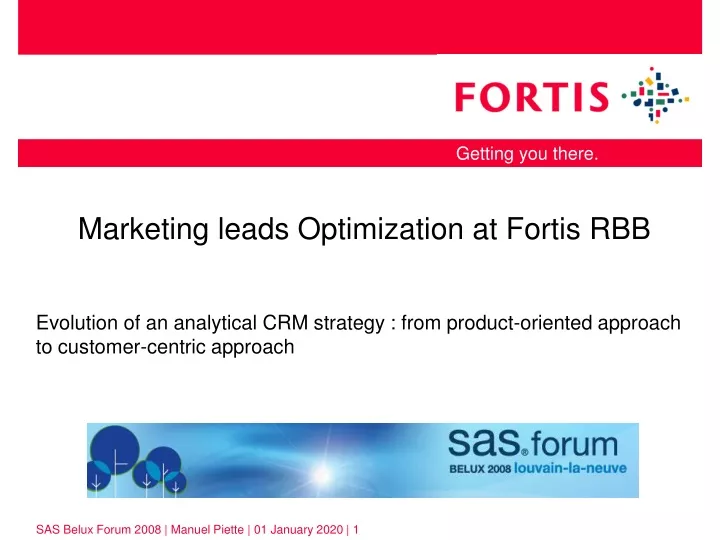 marketing leads optimization at fortis rbb