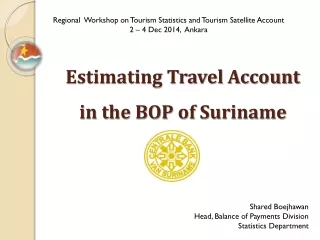 Estimating Travel Account in the BOP of Suriname