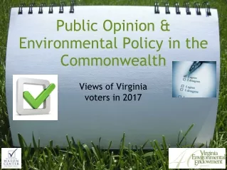 Public Opinion &amp; Environmental Policy in the Commonwealth