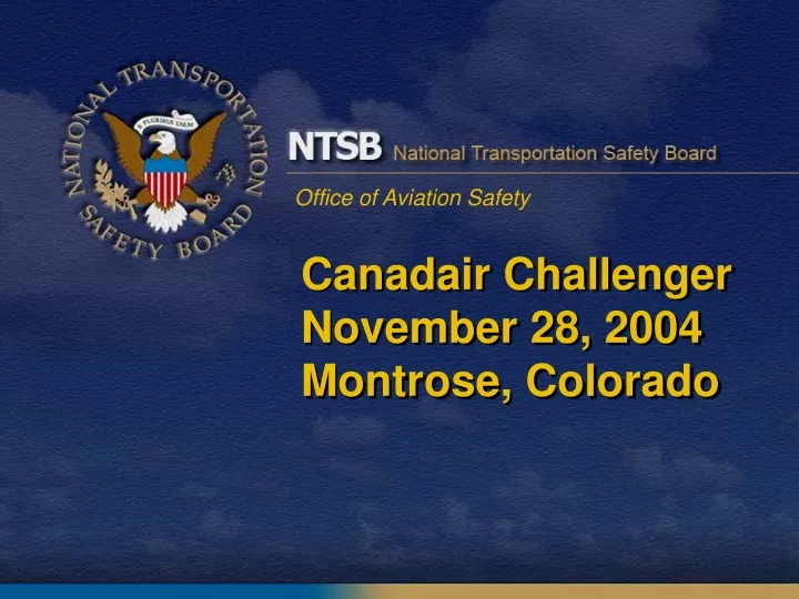 canadair challenger november 28 2004 montrose colorado