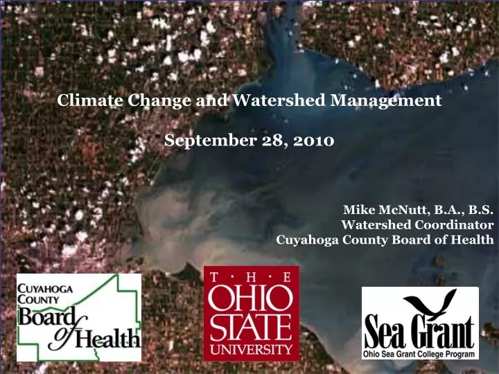 climate change and watershed management september