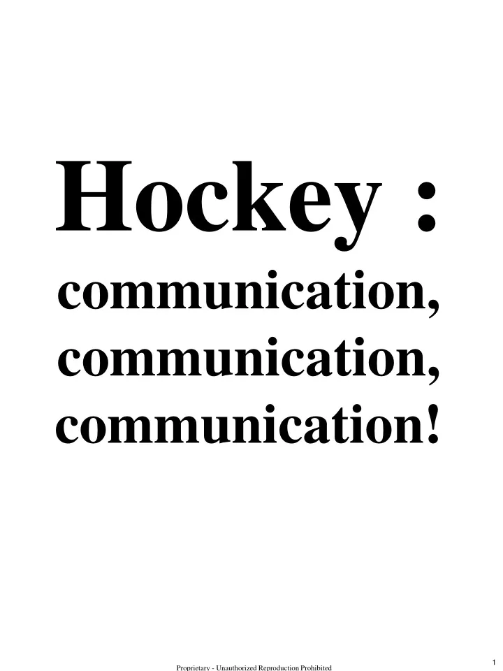 hockey communication communication communication