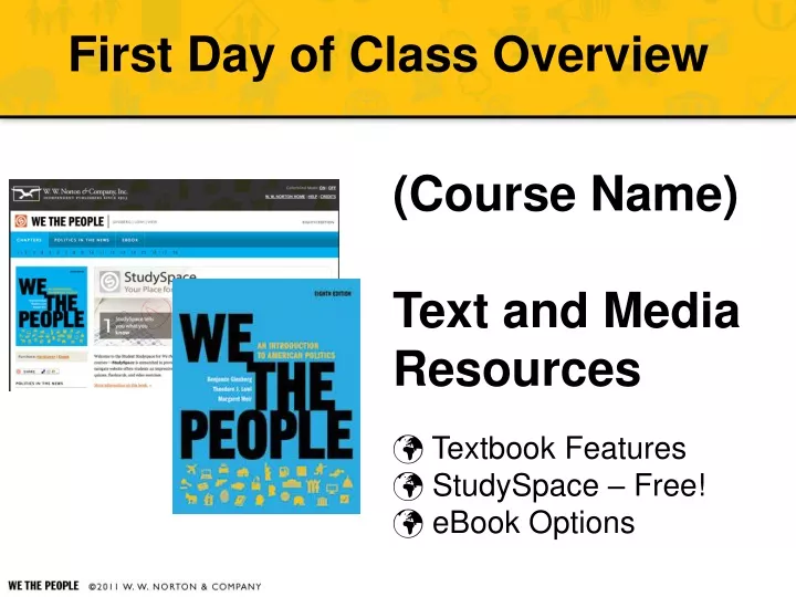 first day of class overview