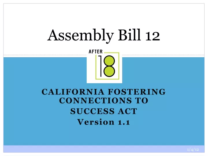 assembly bill 12