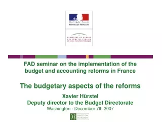 FAD seminar on the implementation of the budget and accounting reforms in France