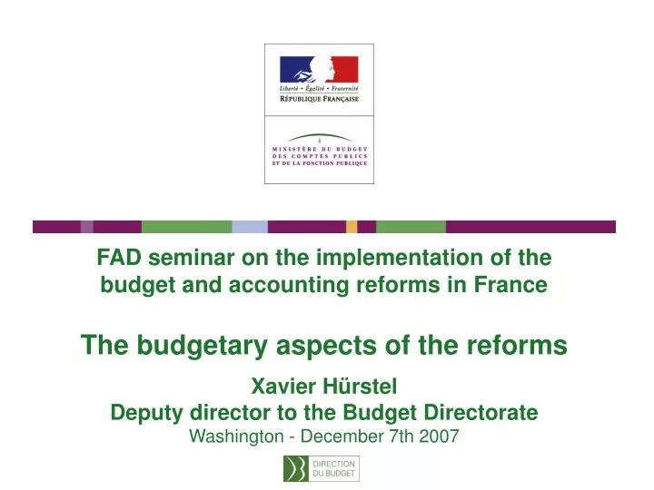 fad seminar on the implementation of the budget