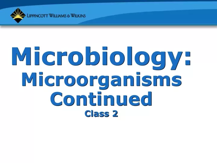 microbiology microorganisms continued class 2