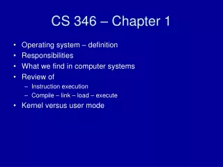 CS 346 – Chapter 1