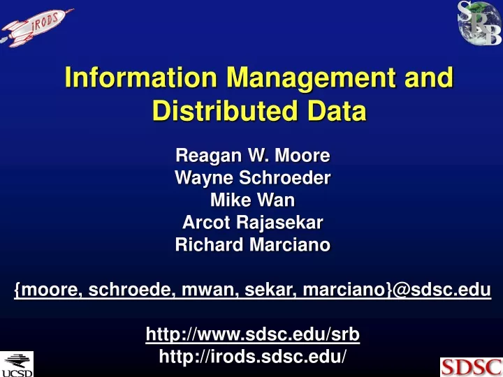 information management and distributed data