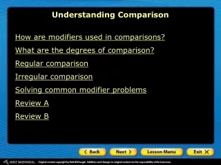 Understanding Comparison
