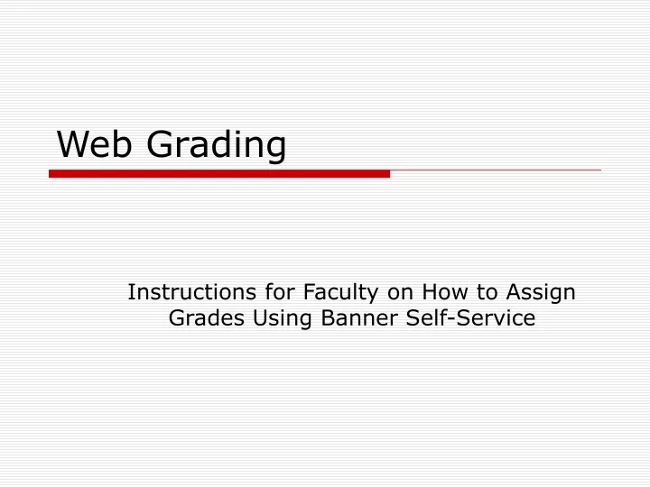 web grading