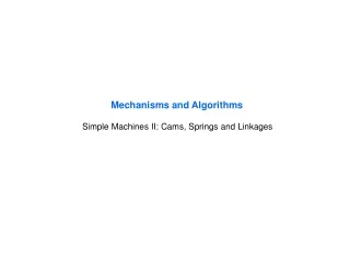 Mechanisms and Algorithms