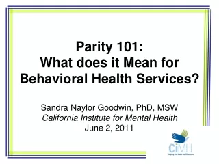 Parity 101: What does it Mean for Behavioral Health Services?